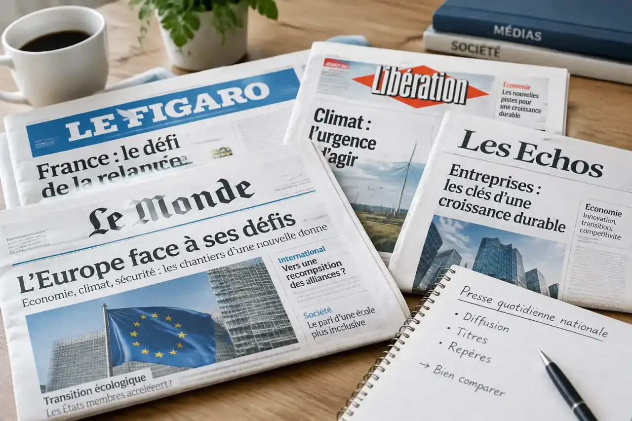 Presse quotidienne nationale : diffusion, titres et repères pour bien comparer