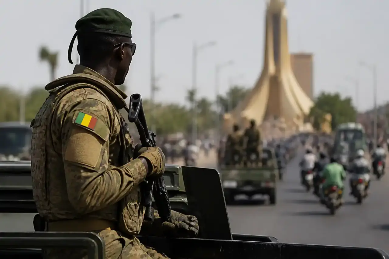 Soldats et civils rassemblés dans une capitale sahélienne après une annonce politique majeure
